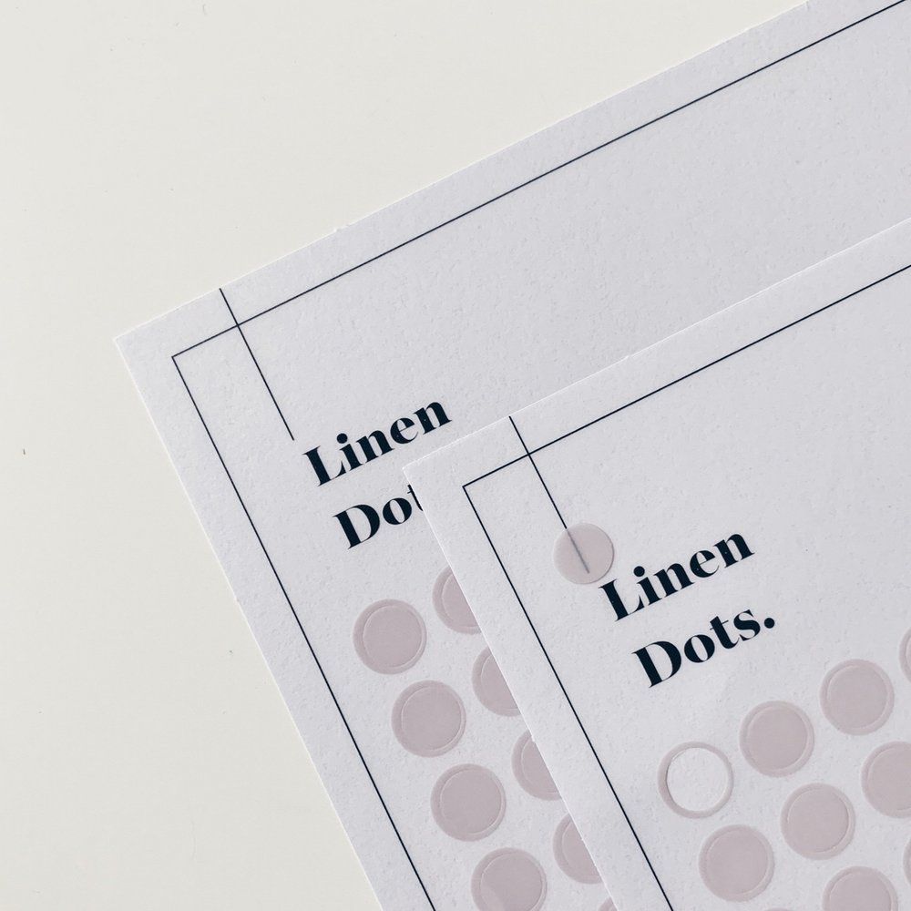 Transparent Circle Sticker Sheets - Linen
