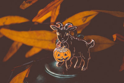 Trick-or-Treat Goat Pin