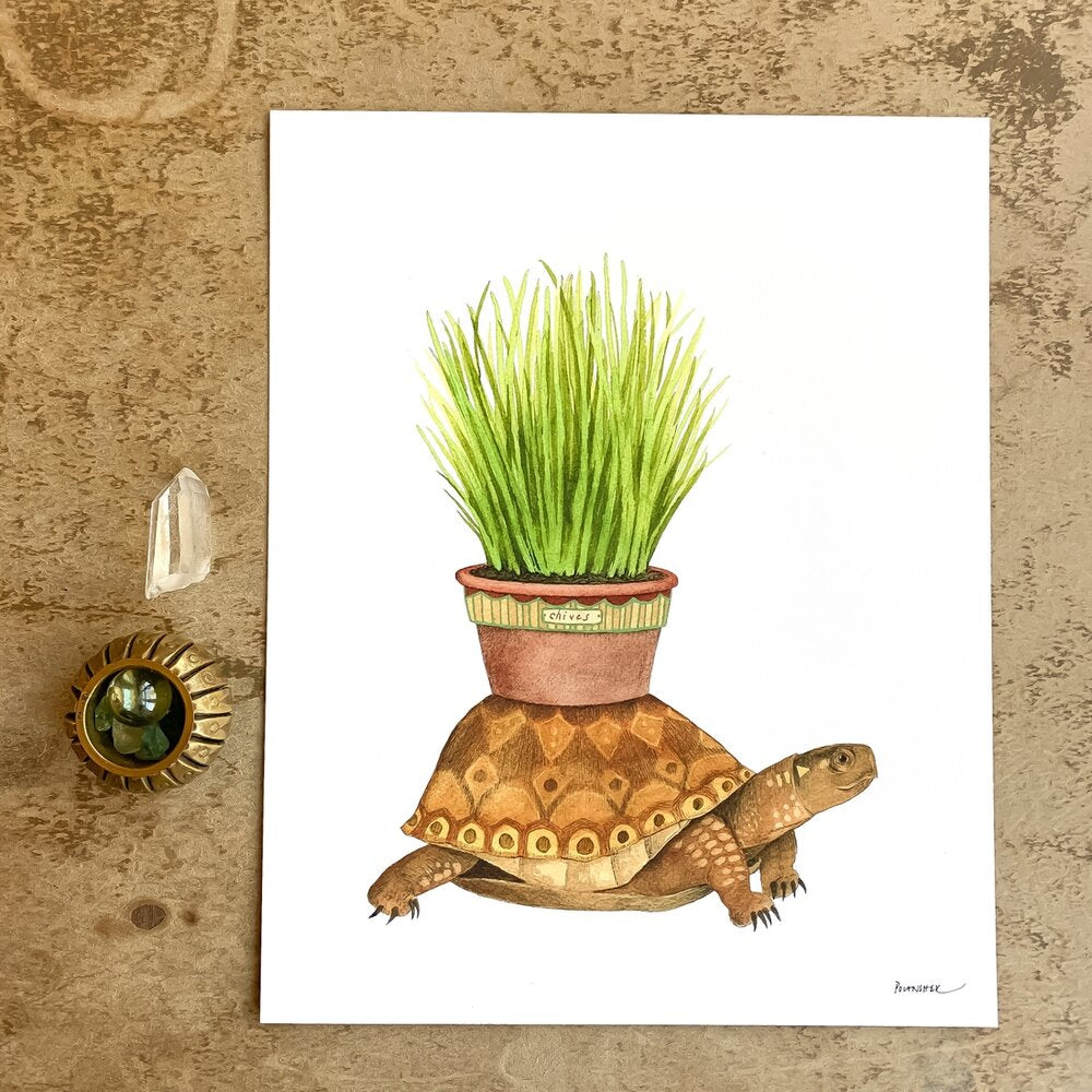 Turtle Chives Print