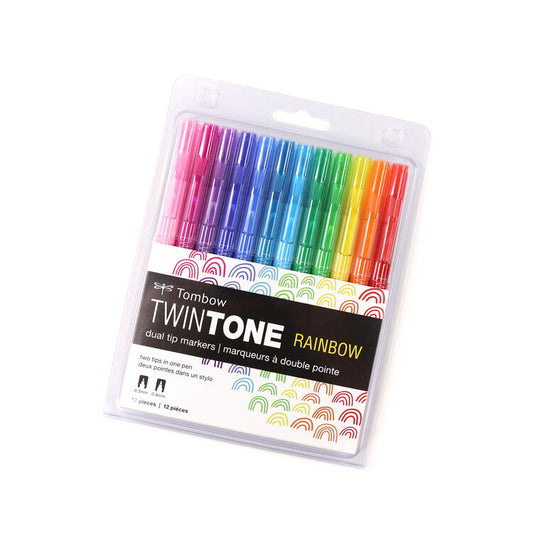 Tombow TwinTone Pen Set - Rainbow