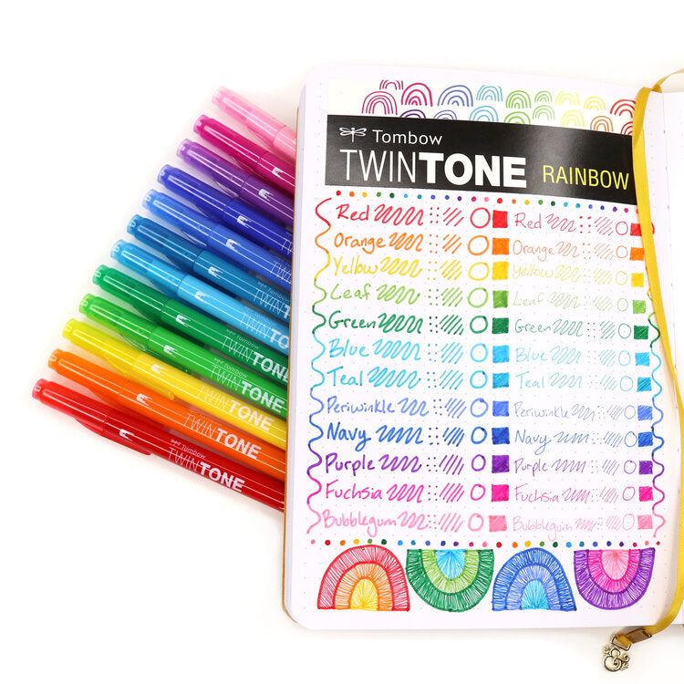 Tombow TwinTone Pen Set - Rainbow