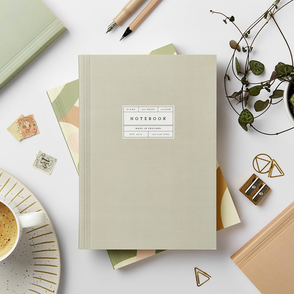 Grey Lay-Flat Notebook - Vol. 5