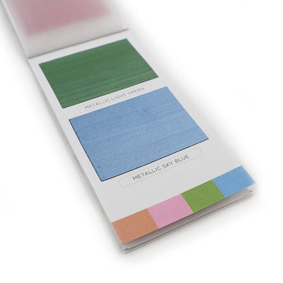 Viviva Colorsheets are the ultimate paint-anywhere set. You can seriously bring this palette with you everywhere! In a new Spring colorway with colors including Happy Yellow, Foliage Green, Lemongrass, Ocean Blue, Metallic Pink, Metallic Sky, and ten more!