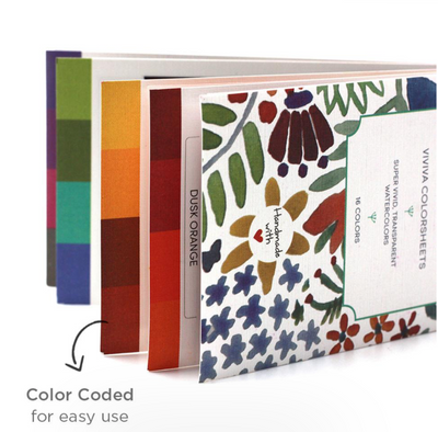 Viviva Colorsheets are the ultimate paint-anywhere set. You can seriously bring this palette with you everywhere! With 16 crazy vibrant colors, you can paint landscapes in the wild or have a no-mess painting session in your studio. It folds away like a mini notebook for easy storage and even has sheets of water-resistant paper in between colors, so no color disasters happen. 