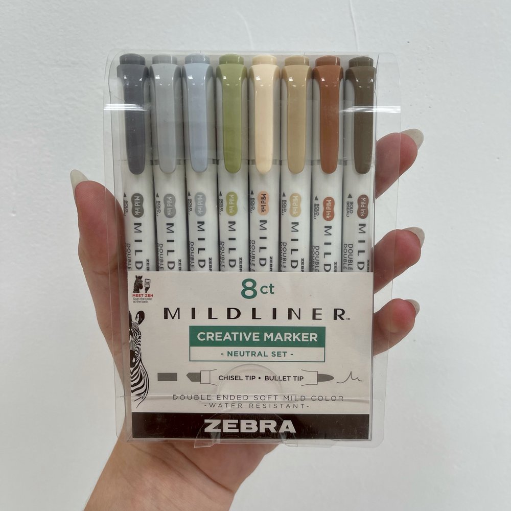 Zebra Mildliner Highlighter 8 Pack - Neutral