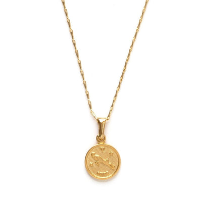 Zodiac Medallion Necklace - Aries
