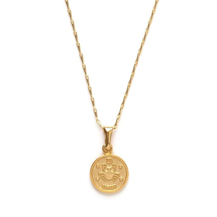 Zodiac Medallion Necklace - Cancer