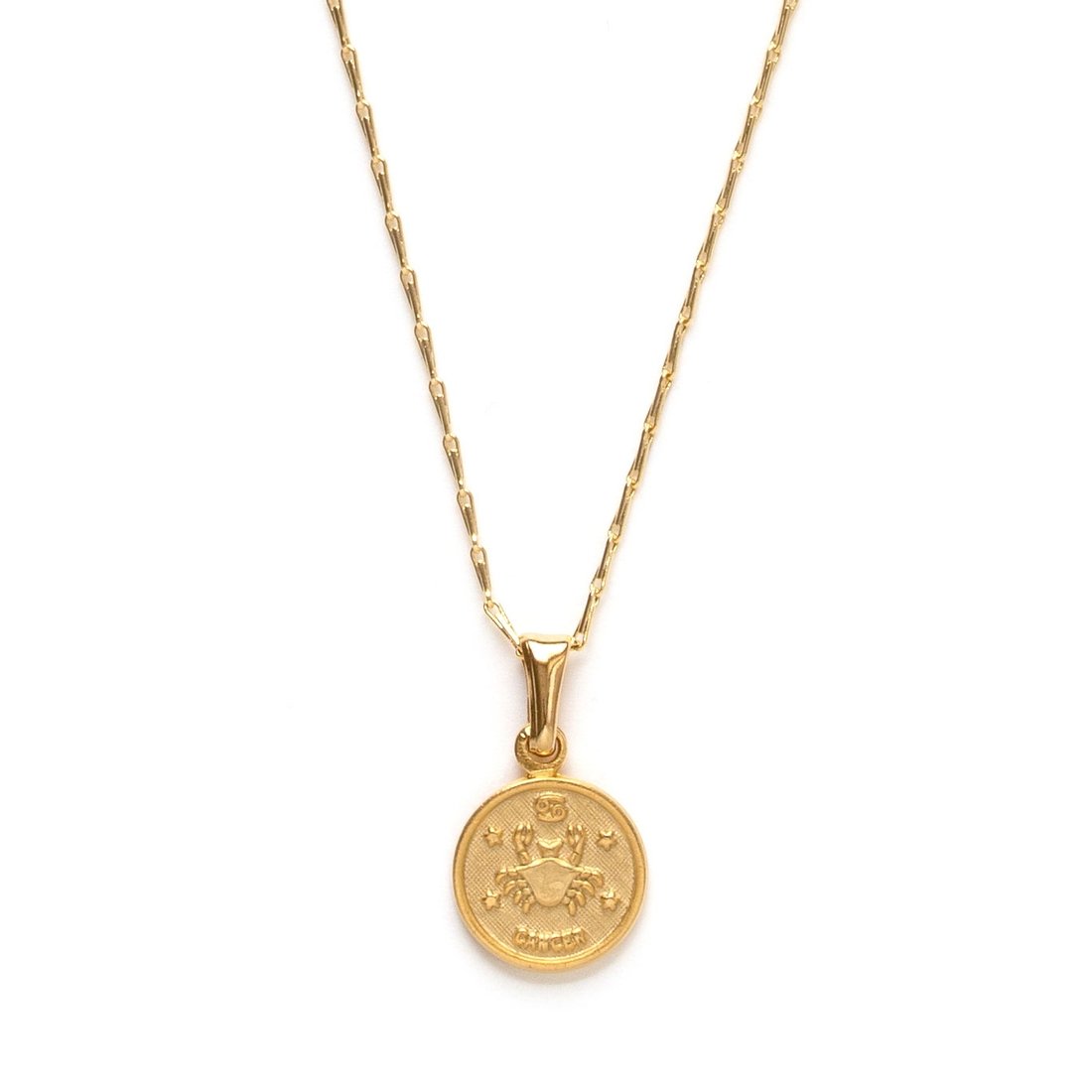 Zodiac Medallion Necklace - Cancer
