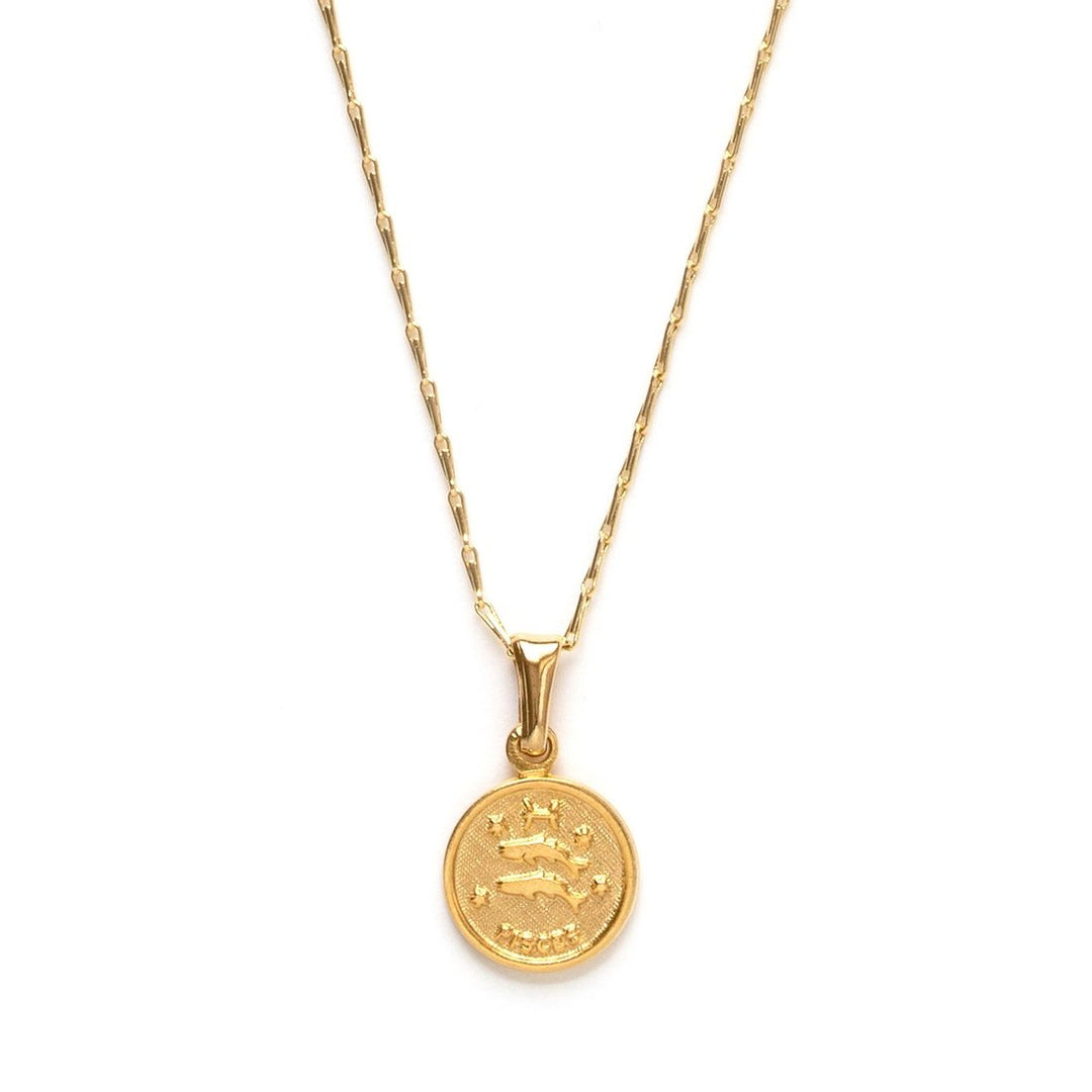 Zodiac Medallion Necklace - Pisces