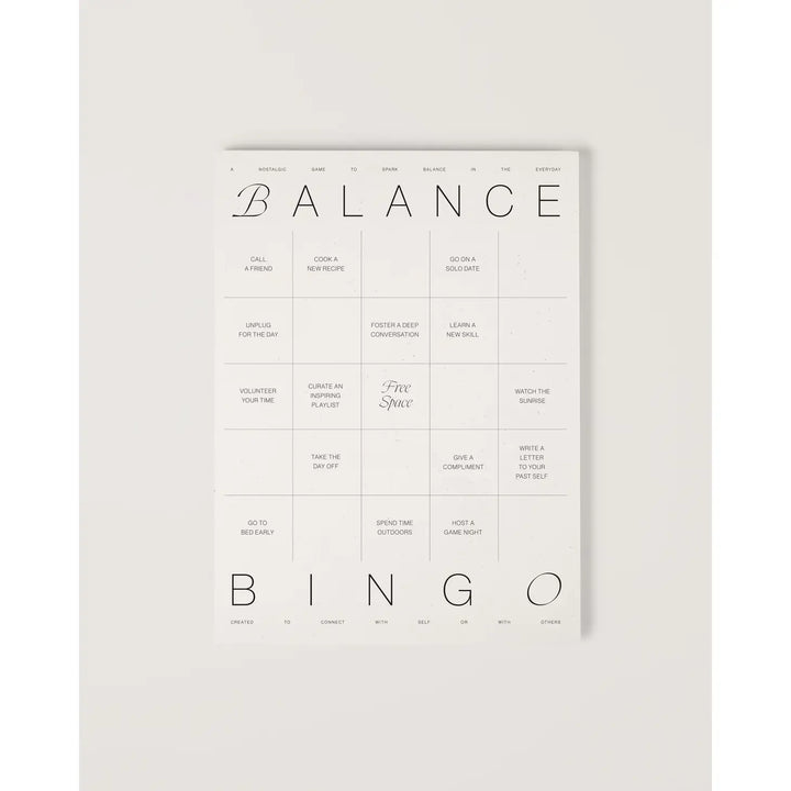 Balance Bingo Notepad - Wilde House Paper