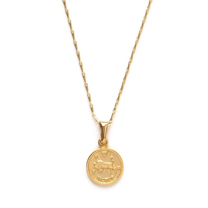 Zodiac Medallion Necklace - Taurus