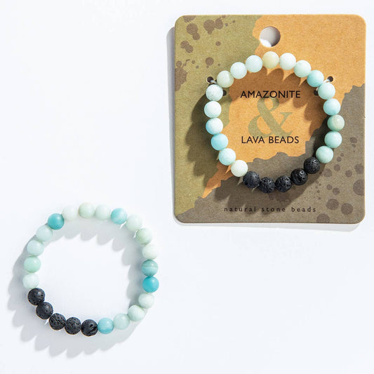 Amazonite & Lava Bracelet