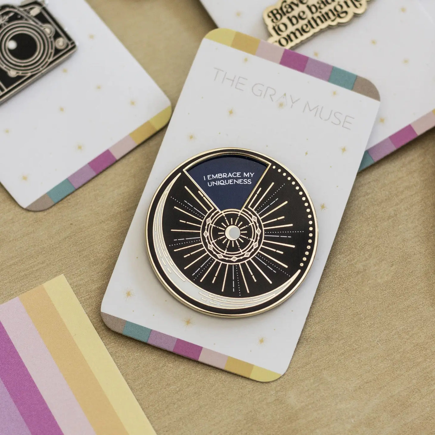 Positive Affirmations Spinner Pin (interactive)