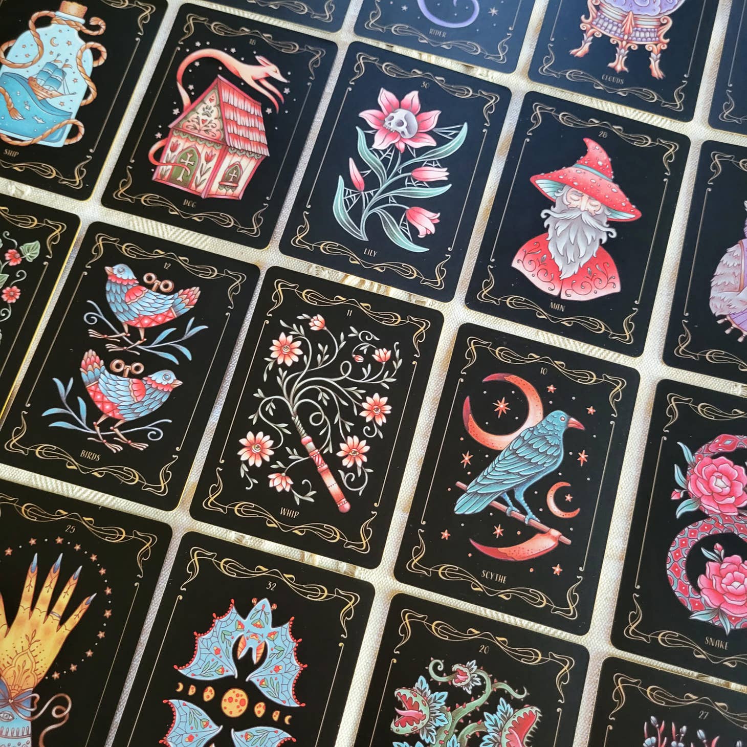 Nocturnal Garden Lenormand - Art Nouveau Divination Deck