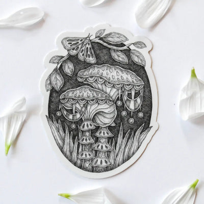 Chanterelle Midsummer Mushroom Sticker