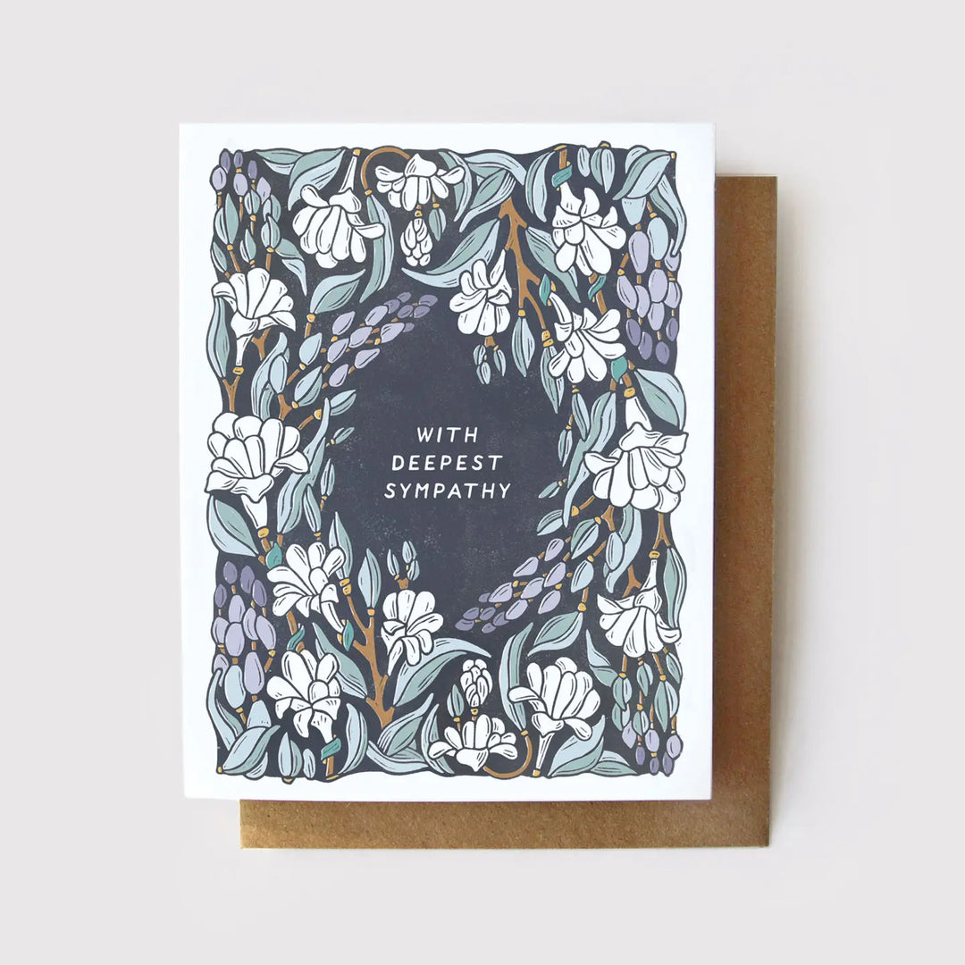 With Deepest Sympathy Moonlit Tuberose Card