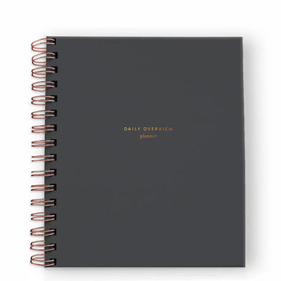 Daily Overview Planner Undated - Charcoal Gray