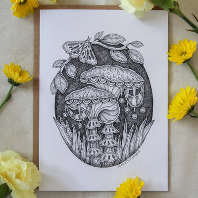 Midsummer Mushrooms - Chanterelle Card