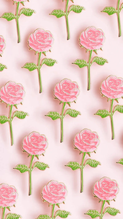Pink Rose Pin