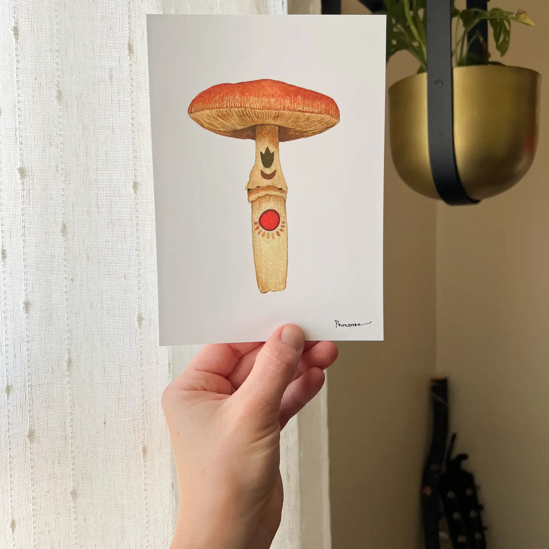 Carnelian Mushroom Print