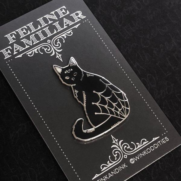 Cobweb Cat Pin